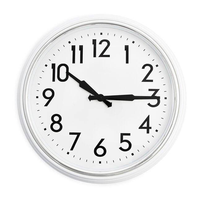White Classic Collection Clock 23" 